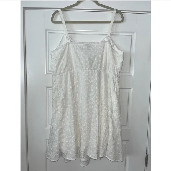 NWT Torrid Size 2 White Eyelet Mini Babydoll Dress - Picture 4 of 8
